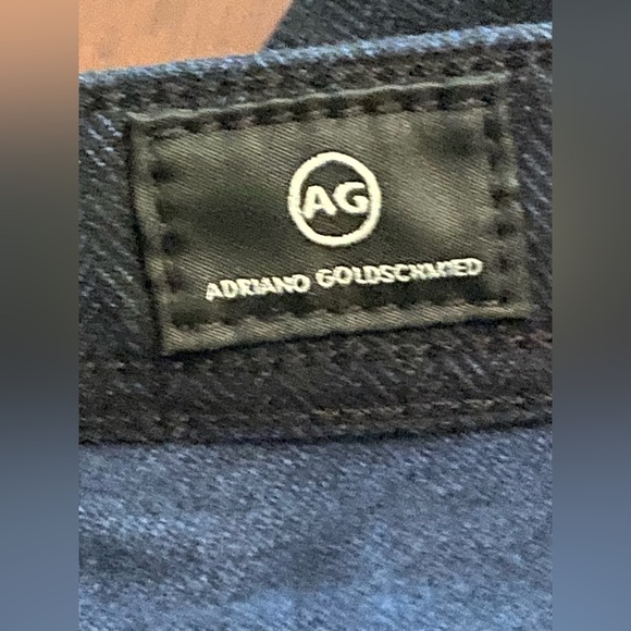 AG Adriano Goldschmied Mens 36x34 Everett Slim Straight Jeans Pants Herringbone - Picture 9 of 11